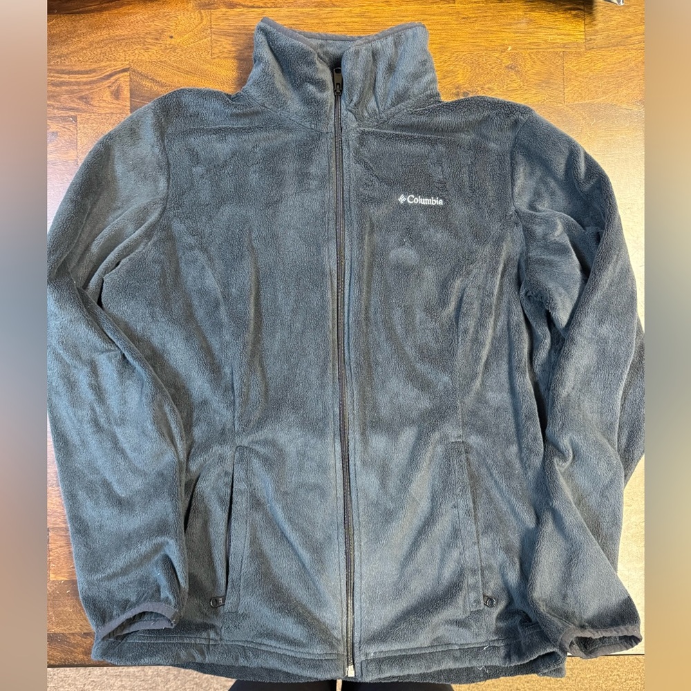 Columbia Fleece Jacket Black Womens XL